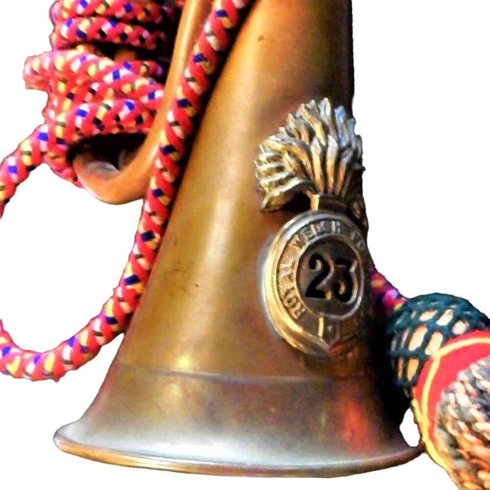 Excellent Shape Royal Welsh Fusiliers 23rd Regiment Bugle ~WW1 Museum Quality